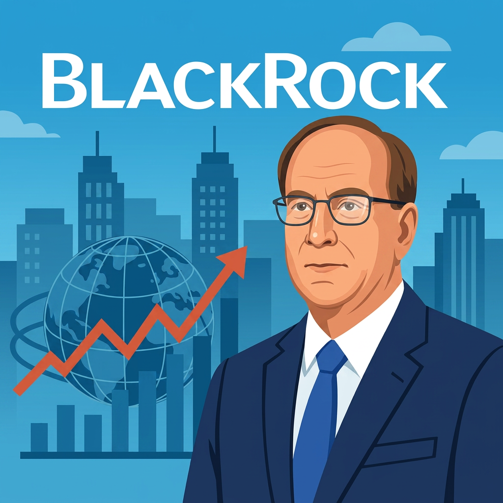 Larry Fink, fondatore e CEO di BlackRock, il più grande asset manager del mondo con 14.000 miliardi di dollari in gestione nel 2025.
